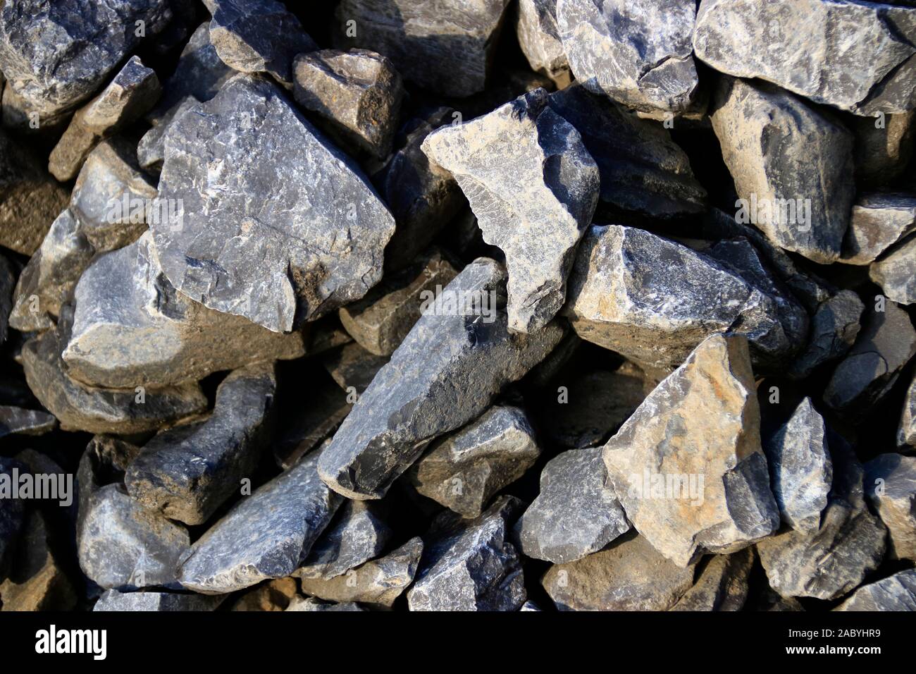 Nahaufnahme von Kies als Hintergrundbild Stockfoto