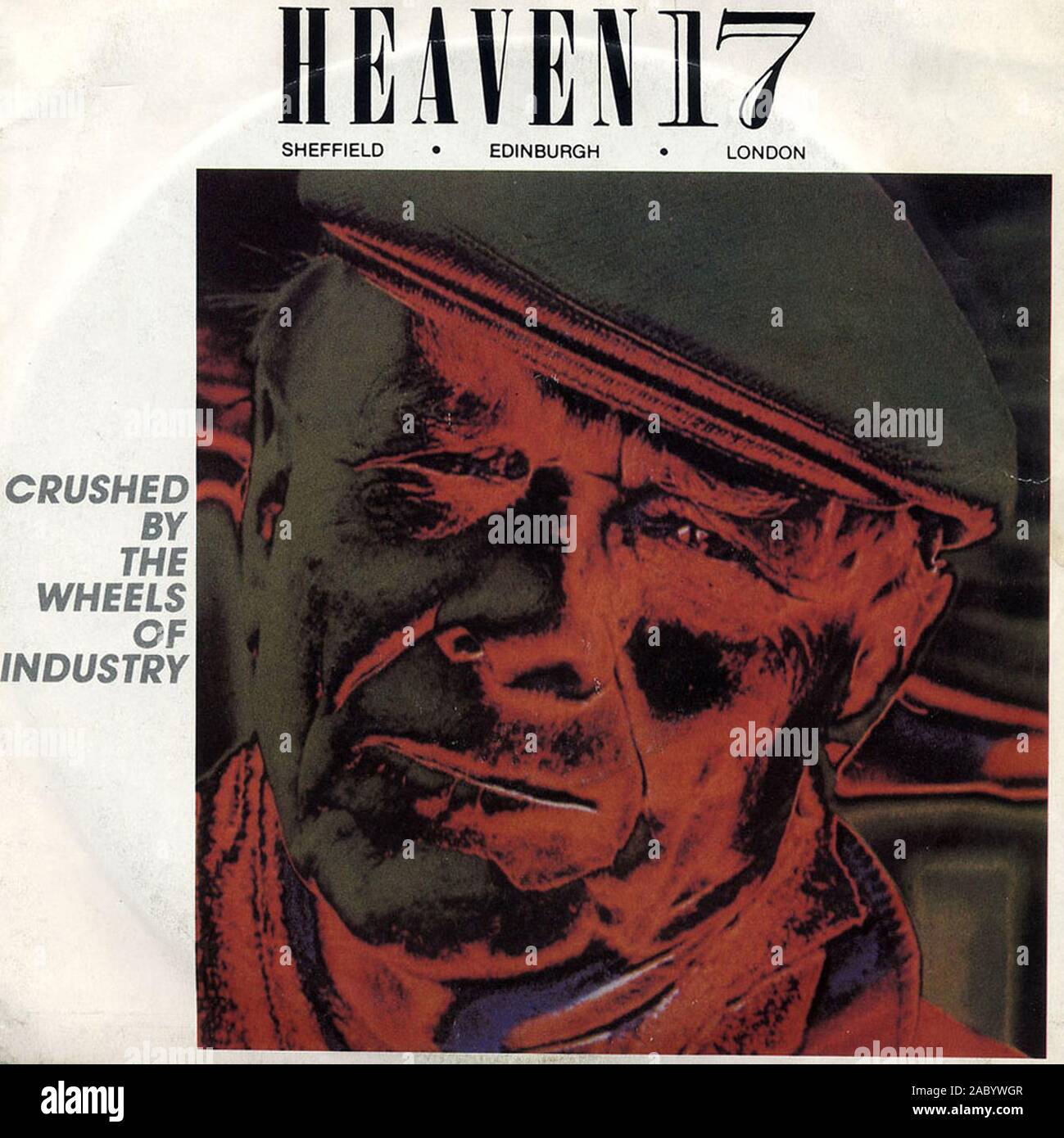 Himmel 17 - Durch die Räder der Industrie niedergeschlagen - Vintage Vinyl Album Cover Stockfoto