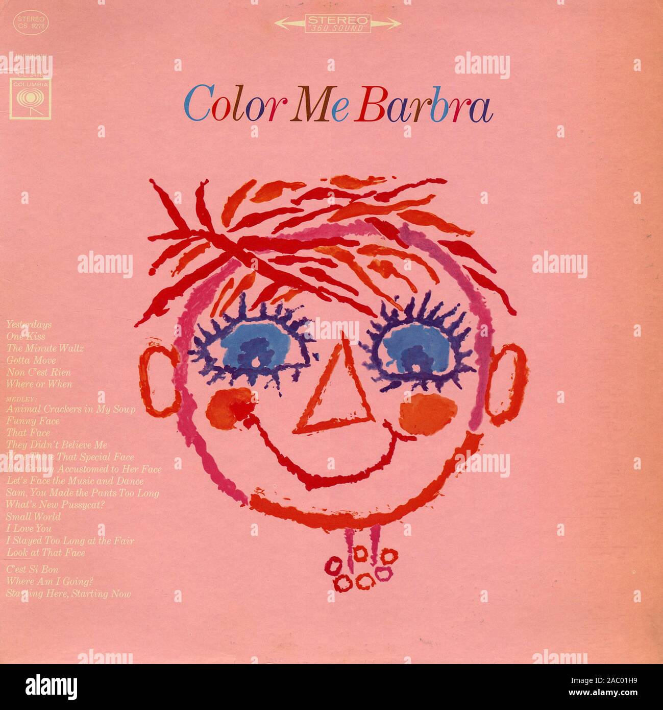 Farbe mich Barbara - Vintage Vinyl Album Cover Stockfoto