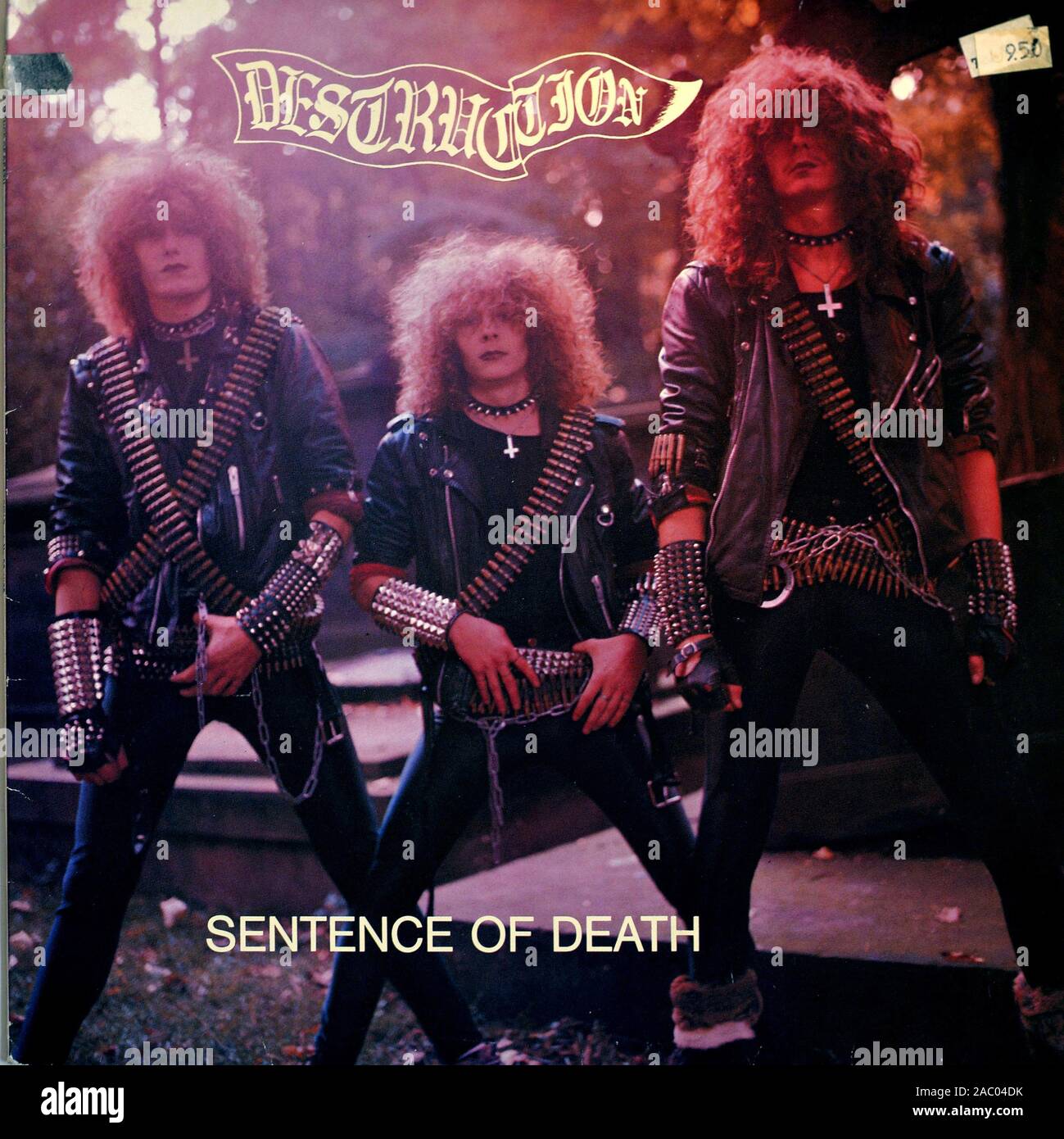 Zerstörung der Todesstrafe - Vintage Vinyl Album Cover Stockfoto