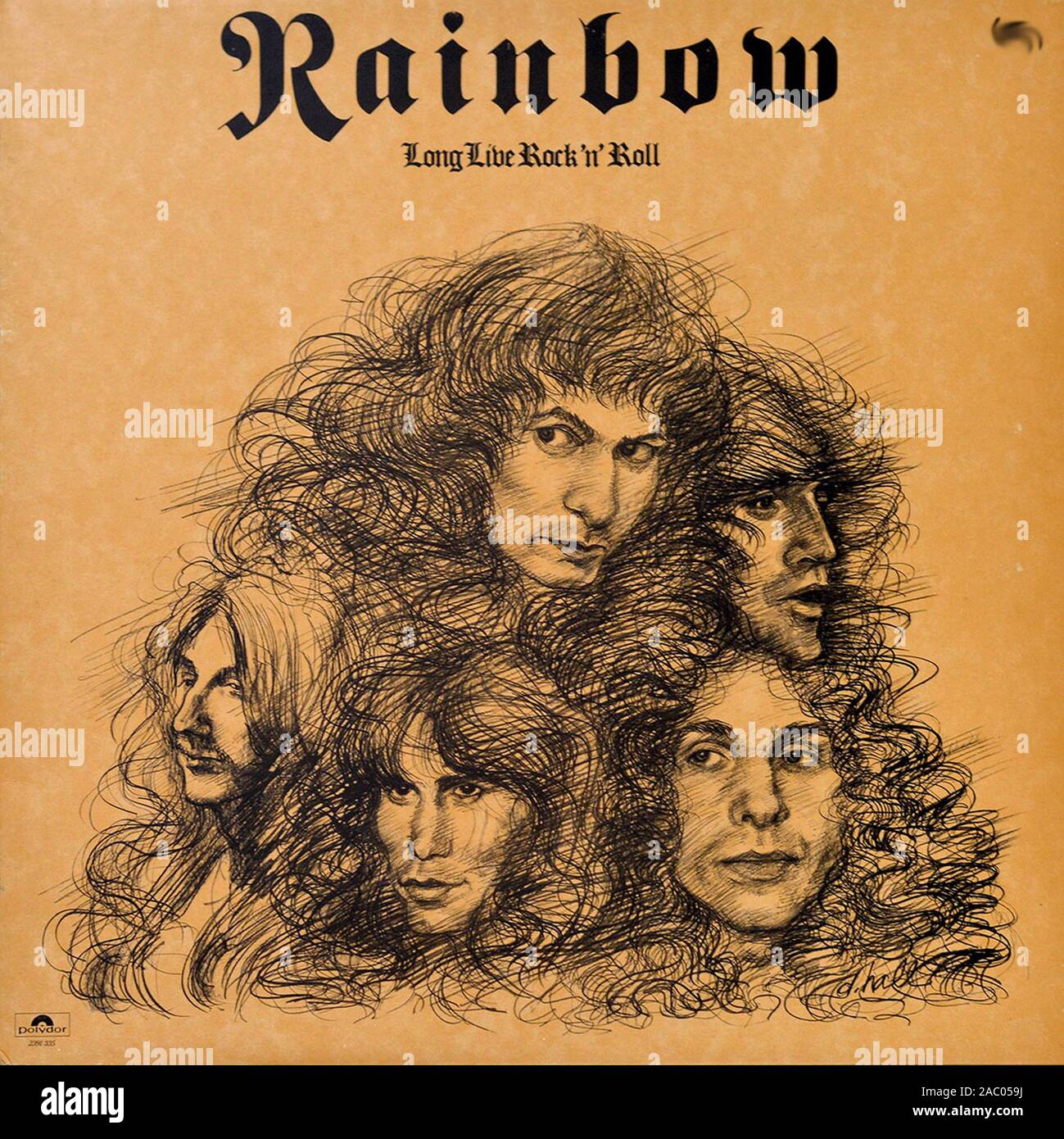 RAINBOW Long Live Rock'n'Roll - Vintage Vinyl Album Cover Stockfoto