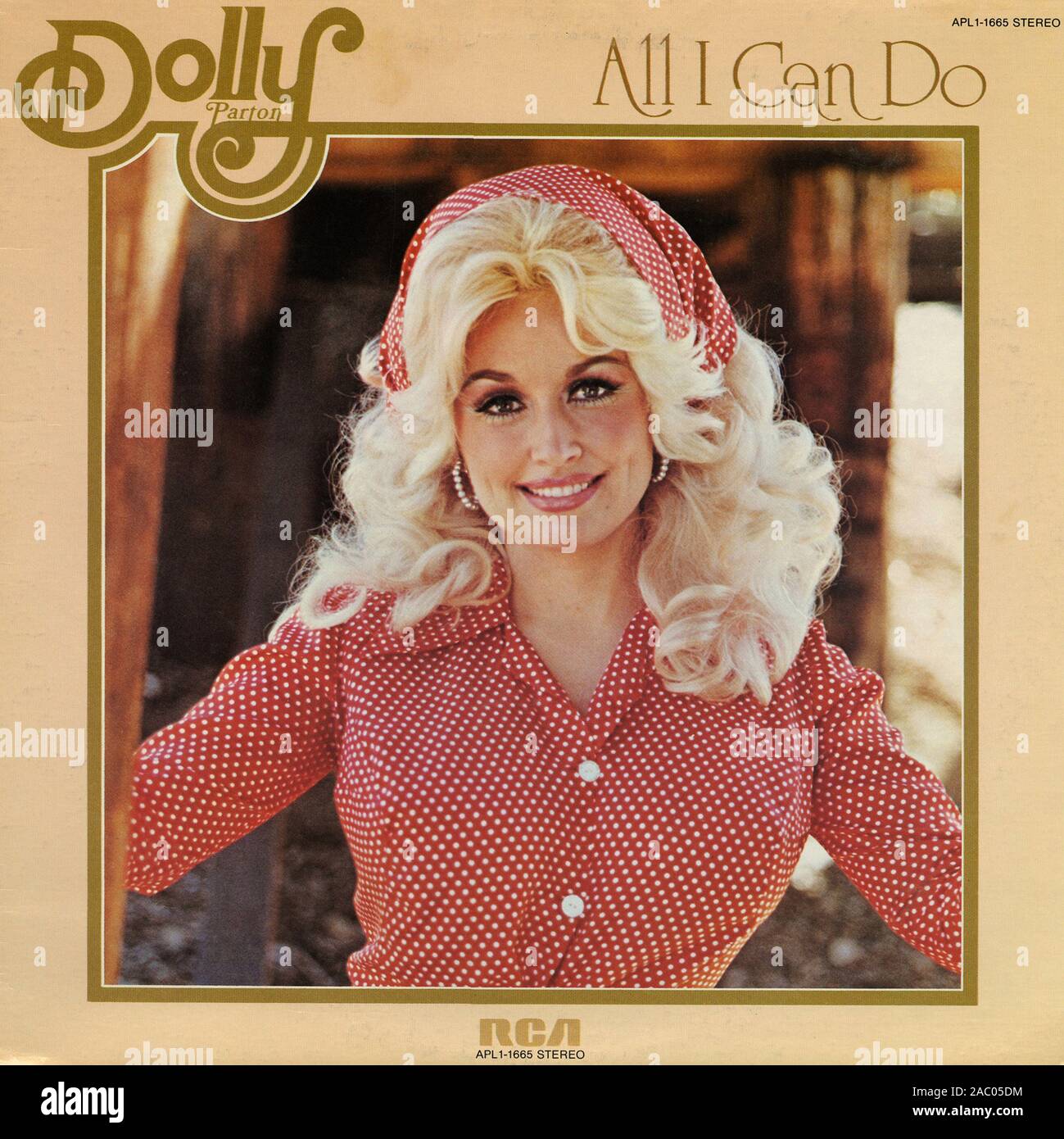 Dolly Parton - Alles, was ich tun kann - Vintage Vinyl Album Cover Stockfoto