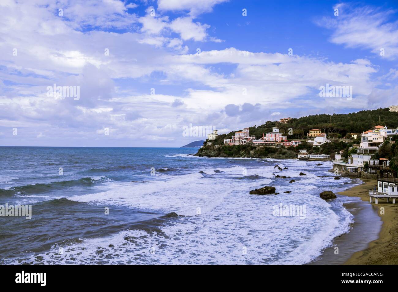 Castiglioncello, Baia del Quercetano Blick auf