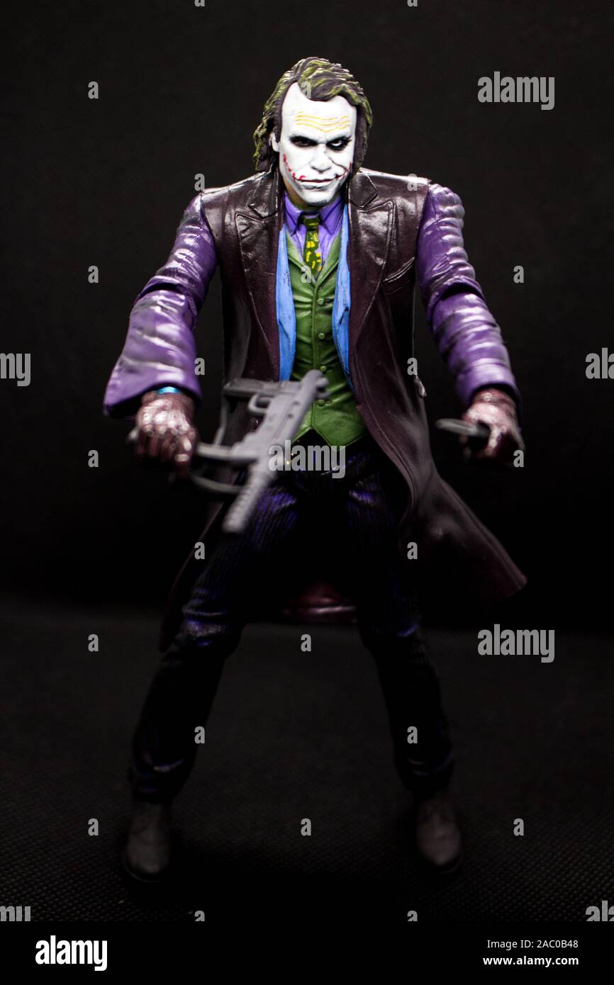 Joker Abbildung ist ein fiktiver Superheld.. Auf fiktionalen Charakter Abbildung aus Comics konzentriert. Stockfoto