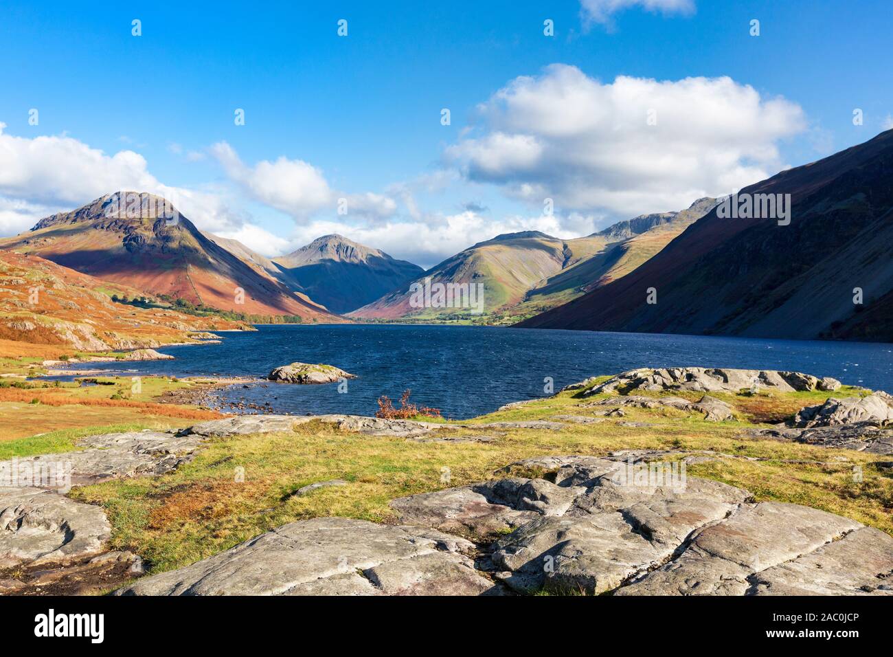 Wast Water, einem der berühmten Seen in der Cumbria Lake District, Engalnd, UK. Stockfoto