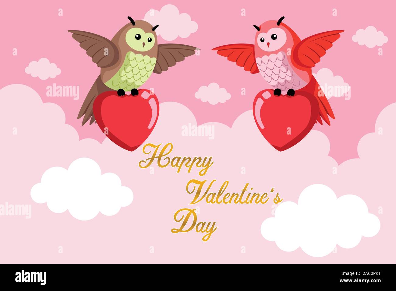 Ein Vektor Abbildung: Happy Valentinstag Grußkarte Stock Vektor