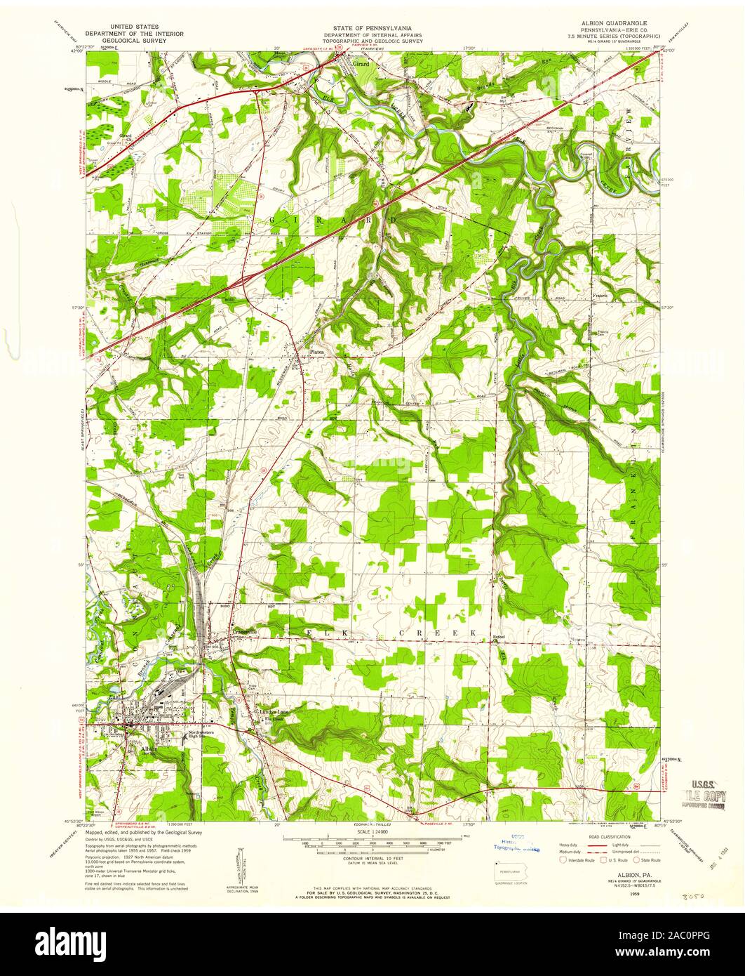 Albion pennsylvania karte Fotos und Bildmaterial in hoher Auflösung