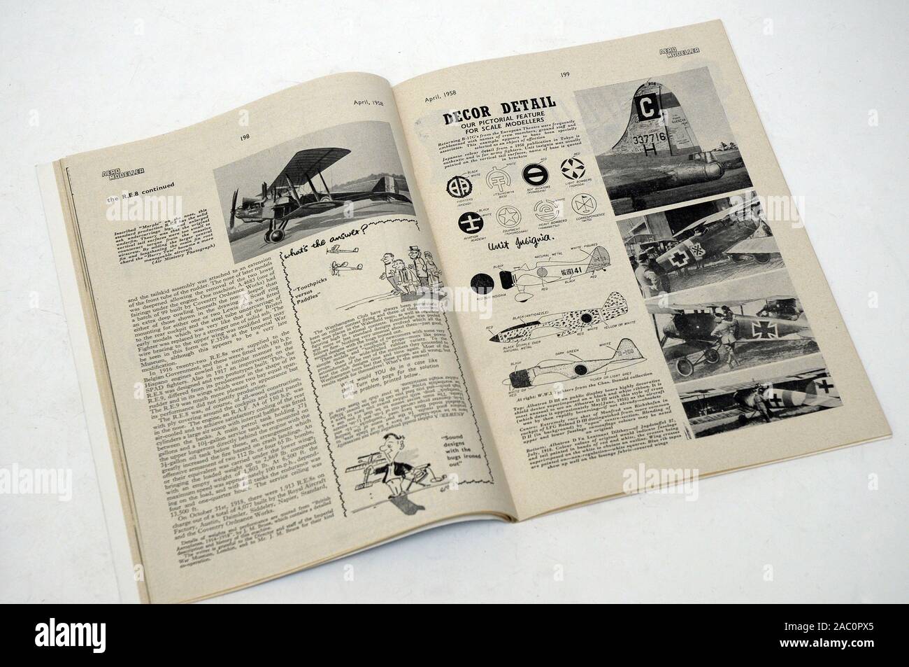 Objekt, Magazin zur Luftmodellierung im Vintage-Stil Stockfoto