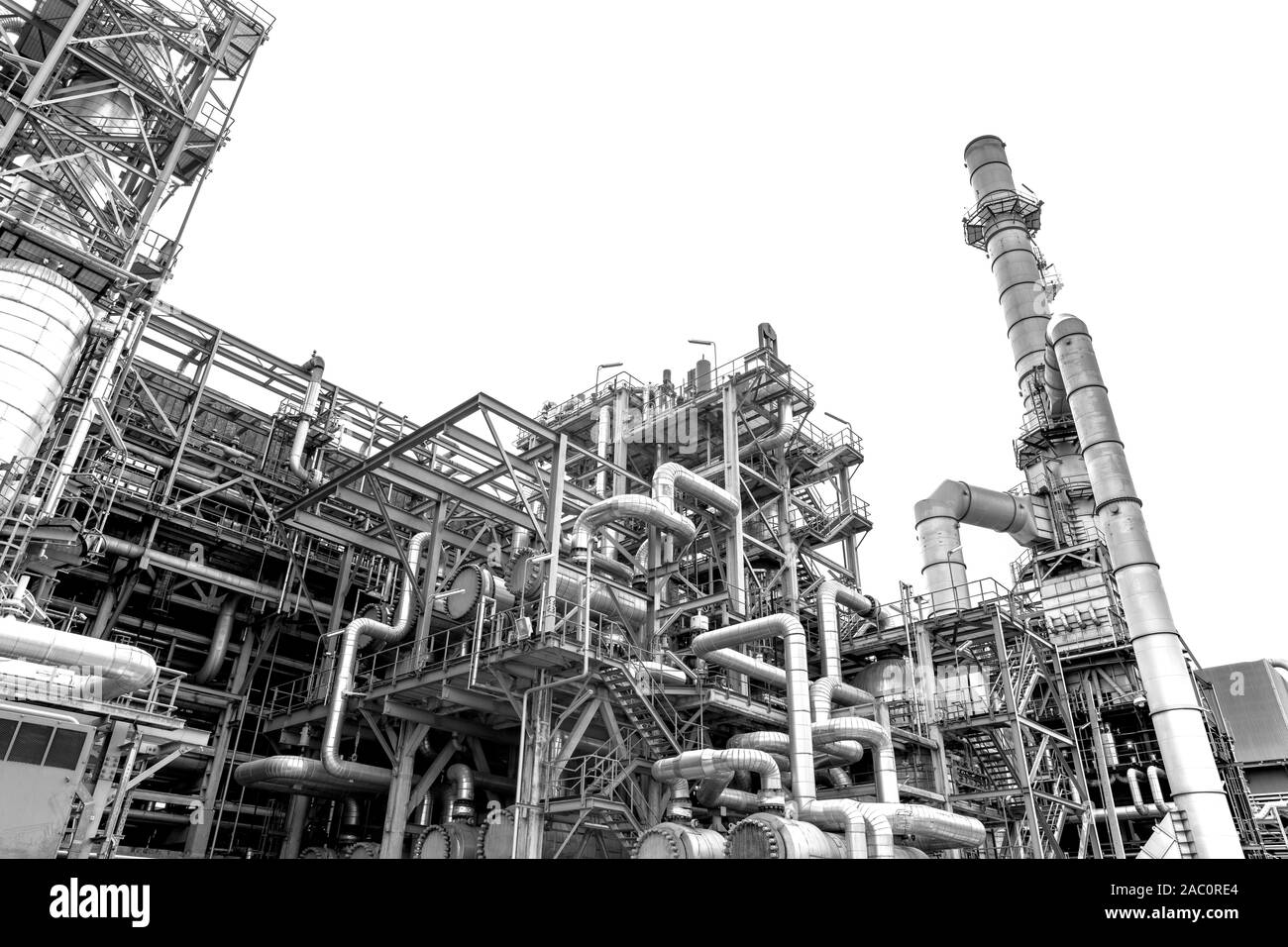 Close-up Industrie, Öl und Gas Raffinerie Zone, Detail der Ausstattung Ölpipeline Stahl mit Ventilen ein - aus den Druck in der Produktion zu reduzieren refin Stockfoto