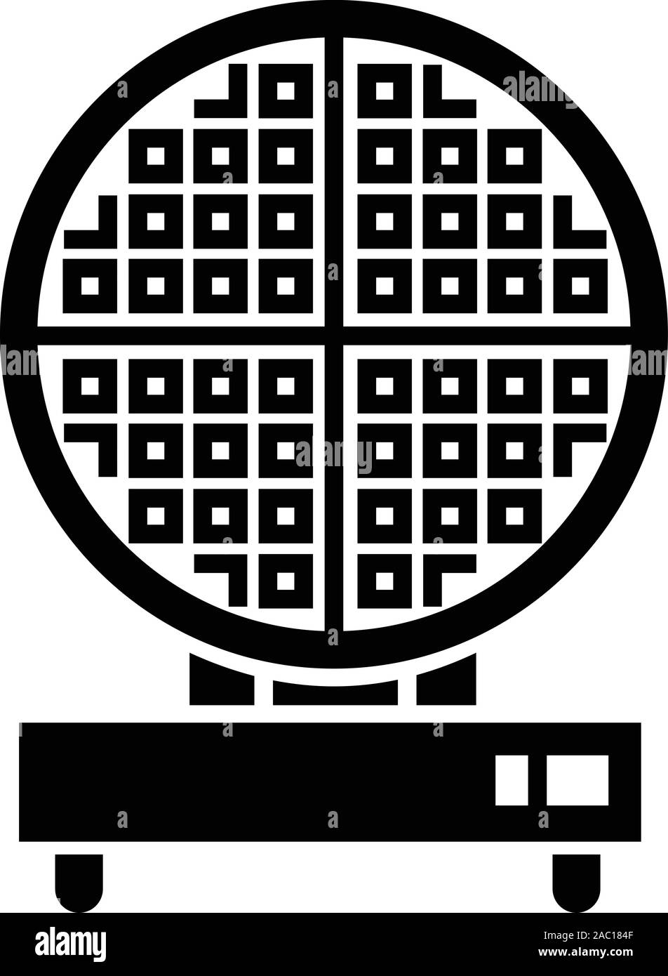 Belgische Waffeln Symbol, einfachen Stil Stock Vektor