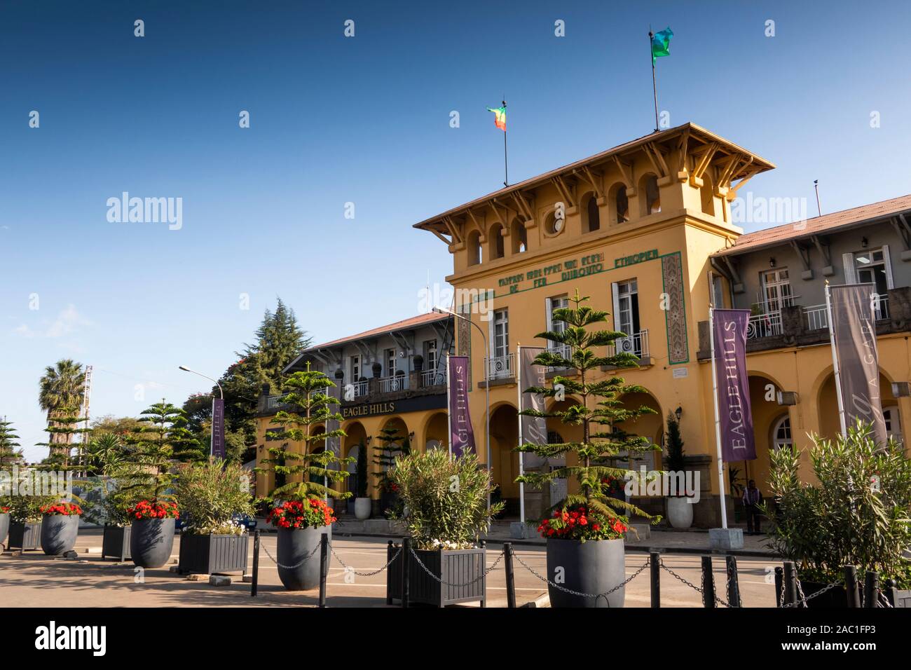 Äthiopien, Addis Abeba, La Gare, alte koloniale Bahnhof home zum Eagle Hills im Nahen und Mittleren Osten Development Company Stockfoto