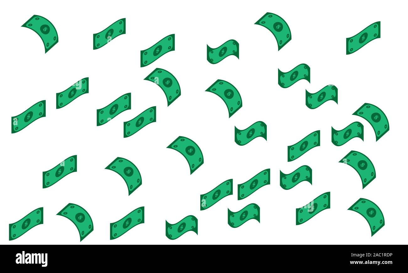 Geld Rain Design Hintergrund Stock Vektor