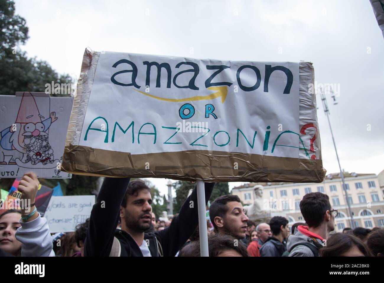 Vierte globale Klima Streik in Rom, mit einer Demonstration organisiert von Studenten des Freitags für zukünftige Bewegung vom Piazza della Repubblica zum Piazza del Popolo (Foto von Matteo Nardone/Pacific Press) Stockfoto