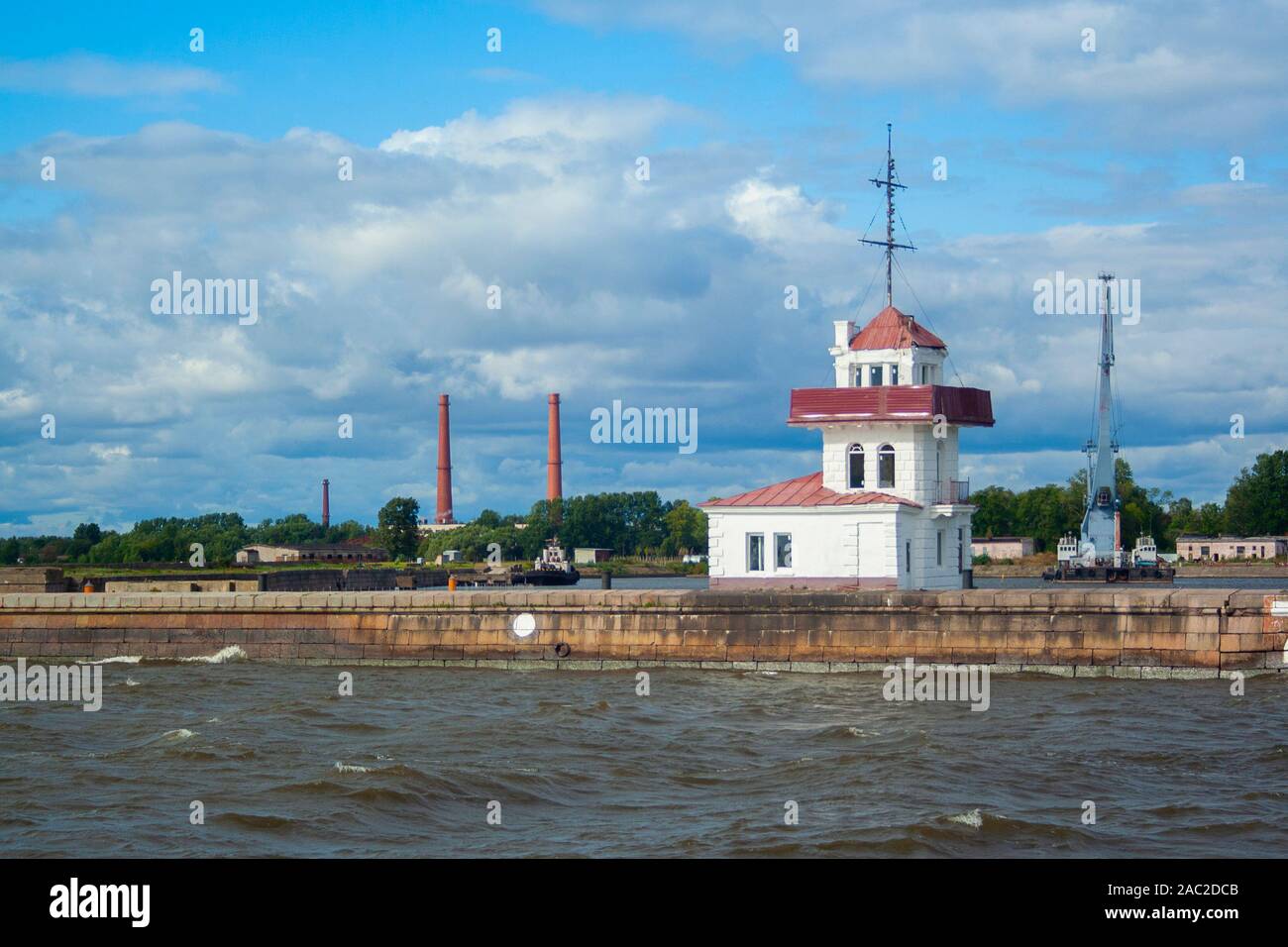 Marine Festungen auf der Insel in der Kronstädter saint-petersburg am Sommer, der Tag. Touristenattraktion in Sankt Petersburg, Russland Stockfoto