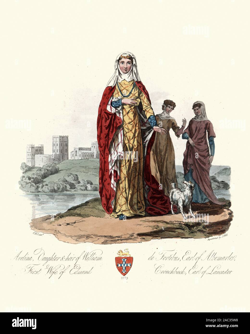 Aveline de Forz, Gräfin von Aumale und Lady von Holderness (20. Januar 1259 - 10. November 1274) war ein englischer Adlige. Eine große Erbin, in 1269 sh Stockfoto