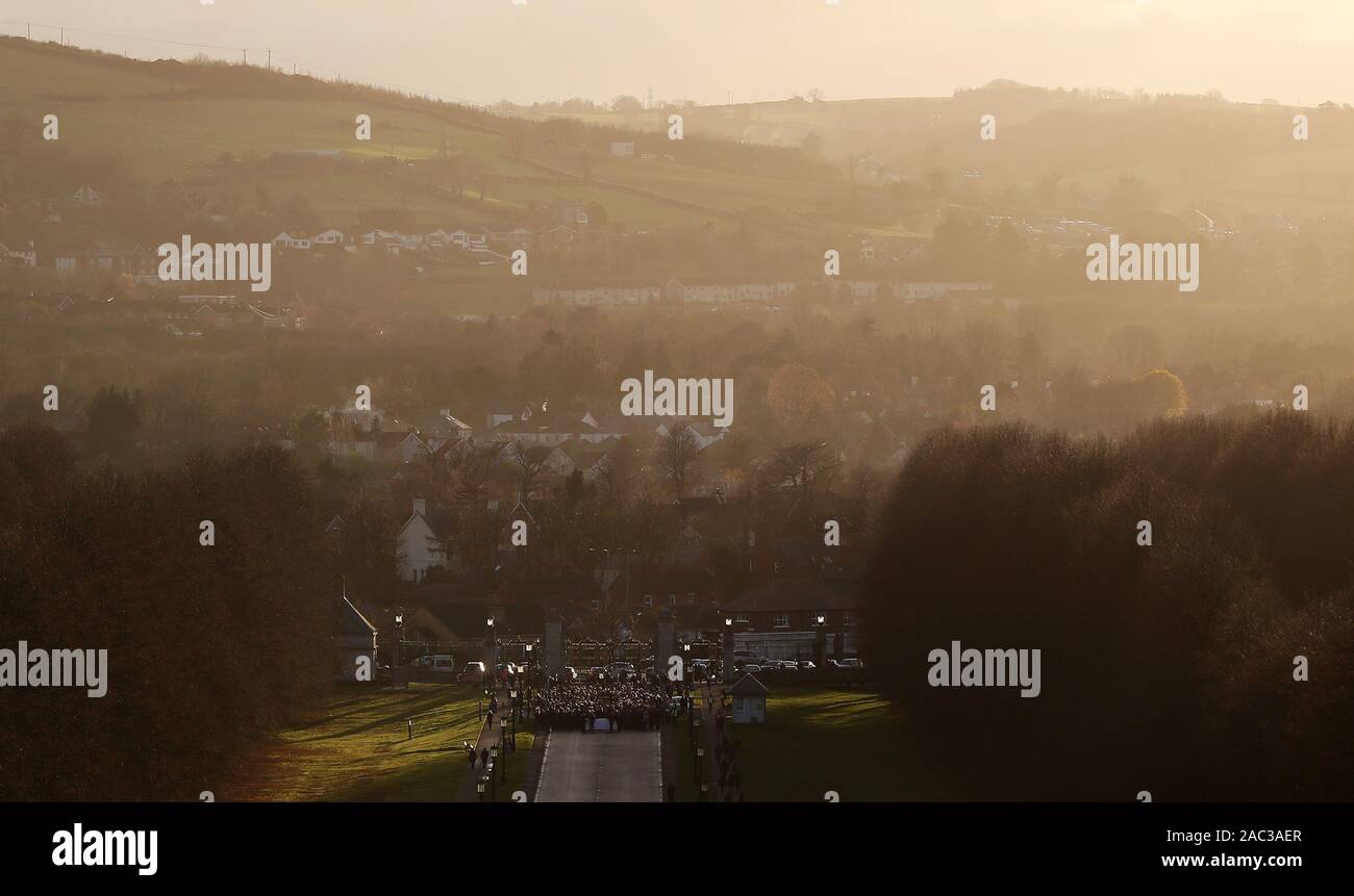 Anti Abtreibung Demonstranten in Stormont eine stille Demonstration gegen die jüngste Liberalisierung der Abtreibung Gesetze in Nordirland zu inszenieren. Stockfoto