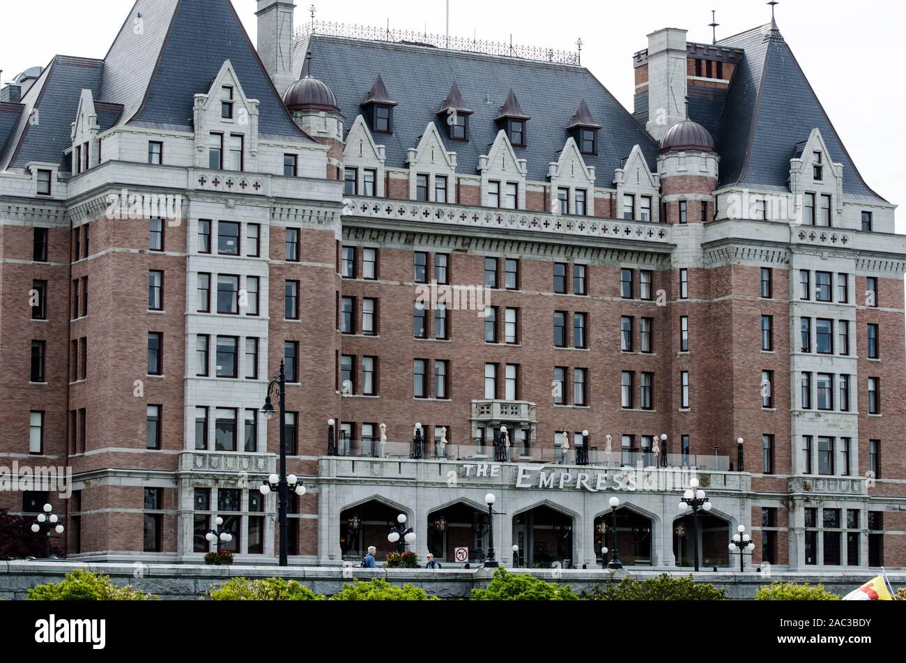 Empress Hotel Fassade close-up - Victoria/British Columbia - 2018-06-11 Stockfoto