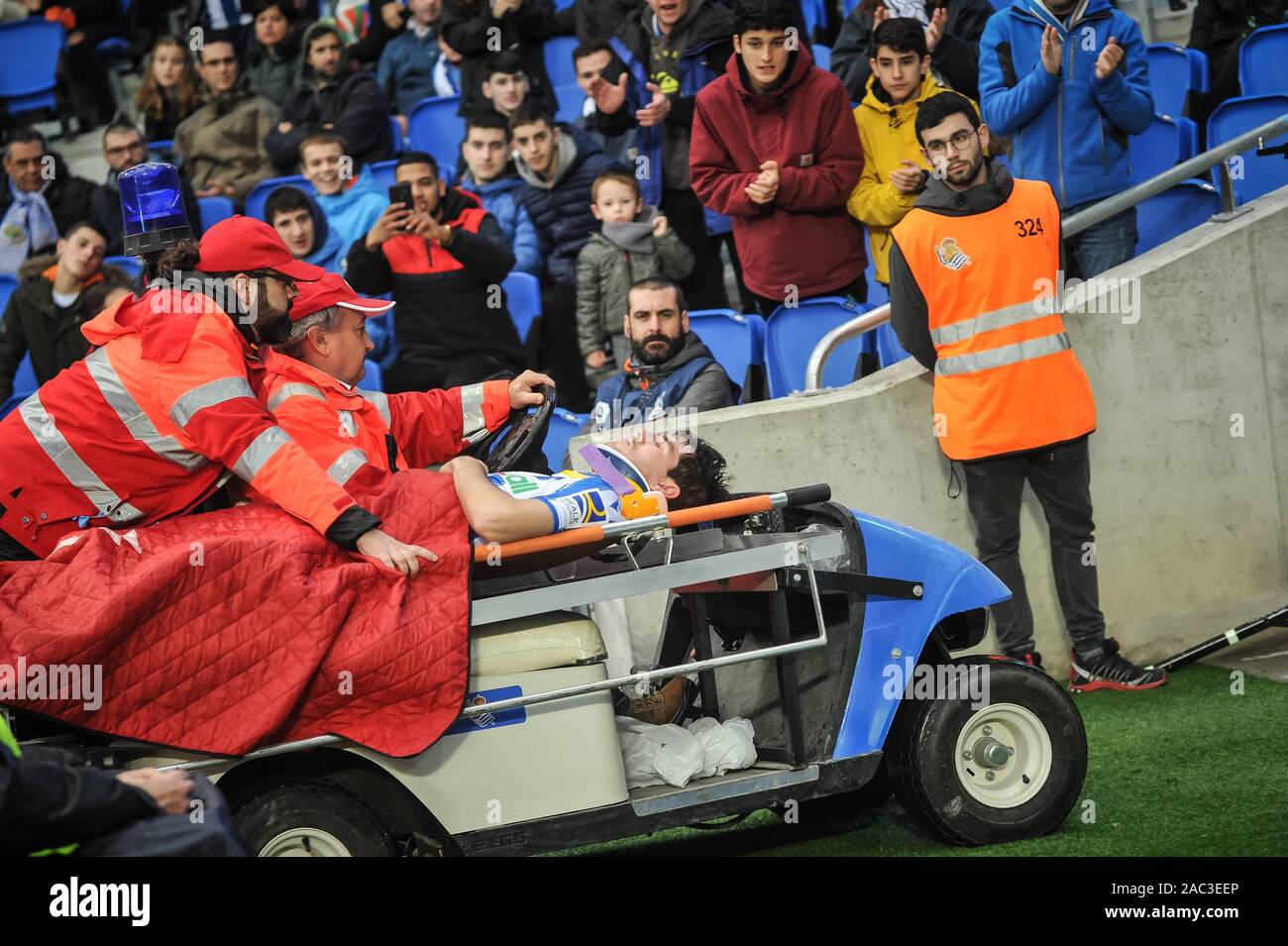 San Sebastian, Spanien. 30 Nov, 2019. Ruben Pardo von Real Sociedad während der spanischen Liga Fußballspiel zwischen Real Sociedad und Eibar am Reale Arena am 30. November 2019 in San Sebastian, Spanien< Credit: CORDON PRESSE/Alamy leben Nachrichten Stockfoto