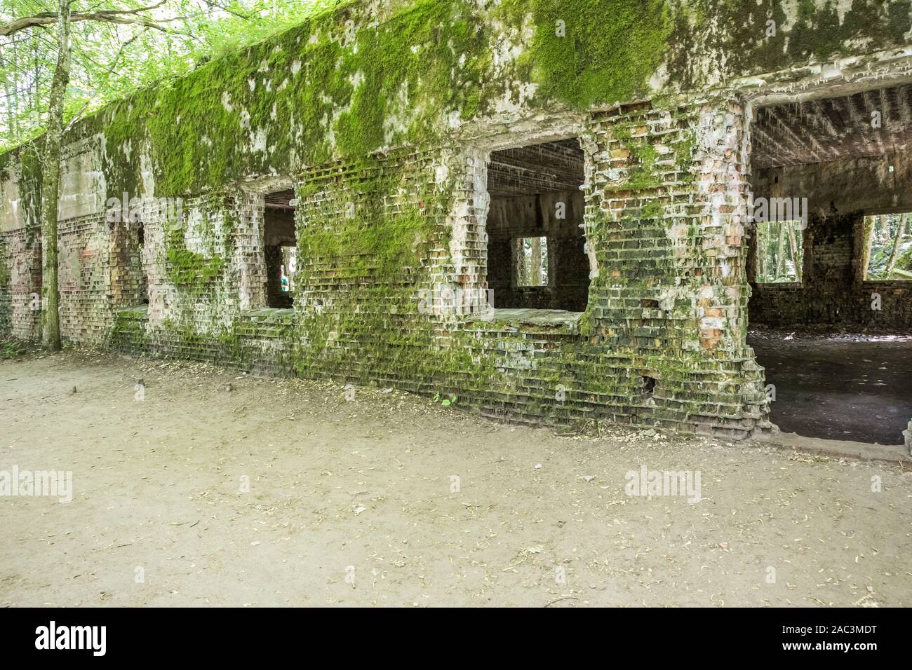 Ketrzyn, Polen Juli 25, 2019 Wolf's Lair war Adolf Hitlers erste Ostfront militärisches Hauptquartier im Zweiten Weltkrieg. Wolfsschanze, Wolfschanze. Stockfoto