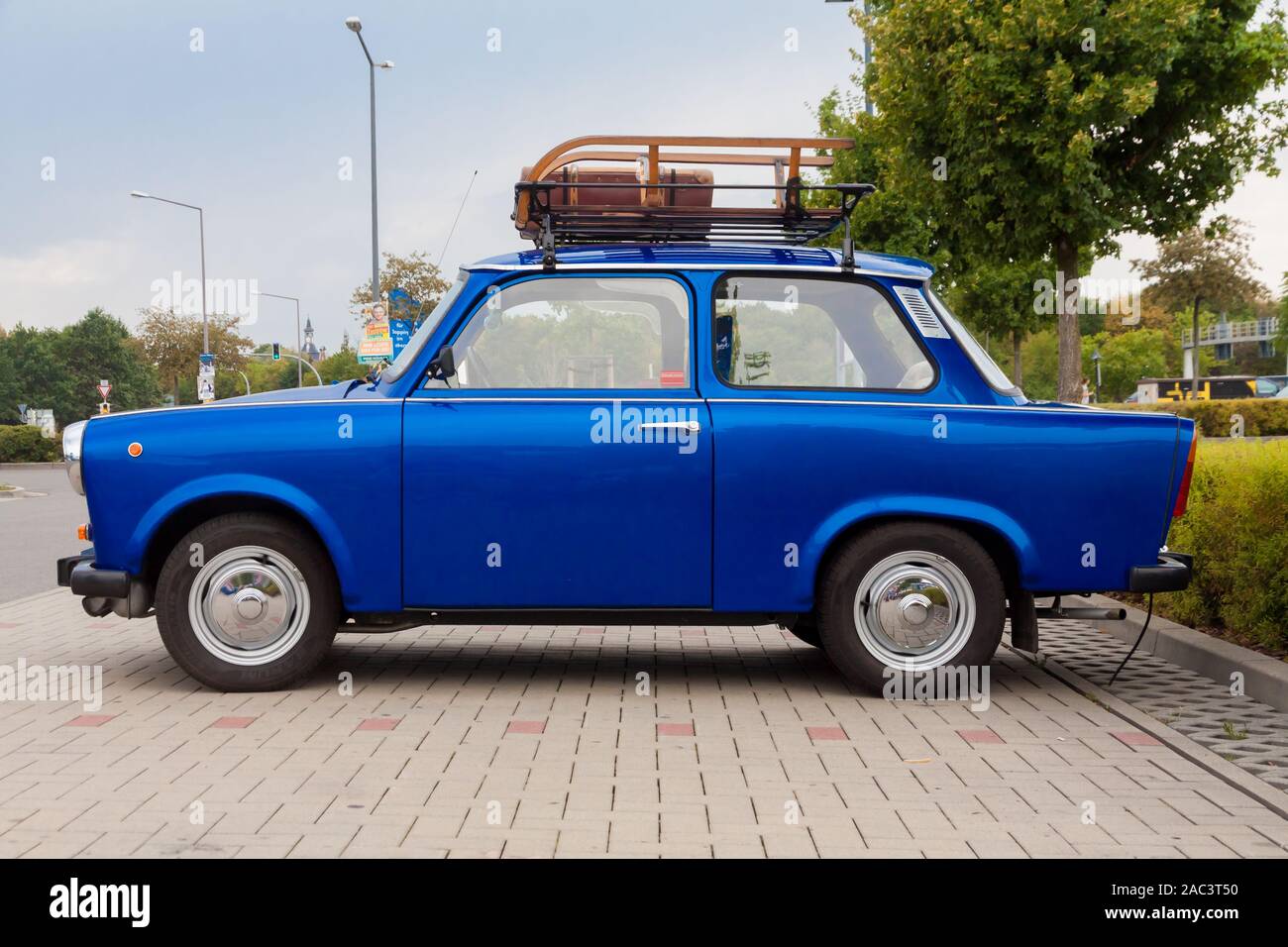 Alte Oldtimer Trabant aus Ostdeutschland Stockfoto