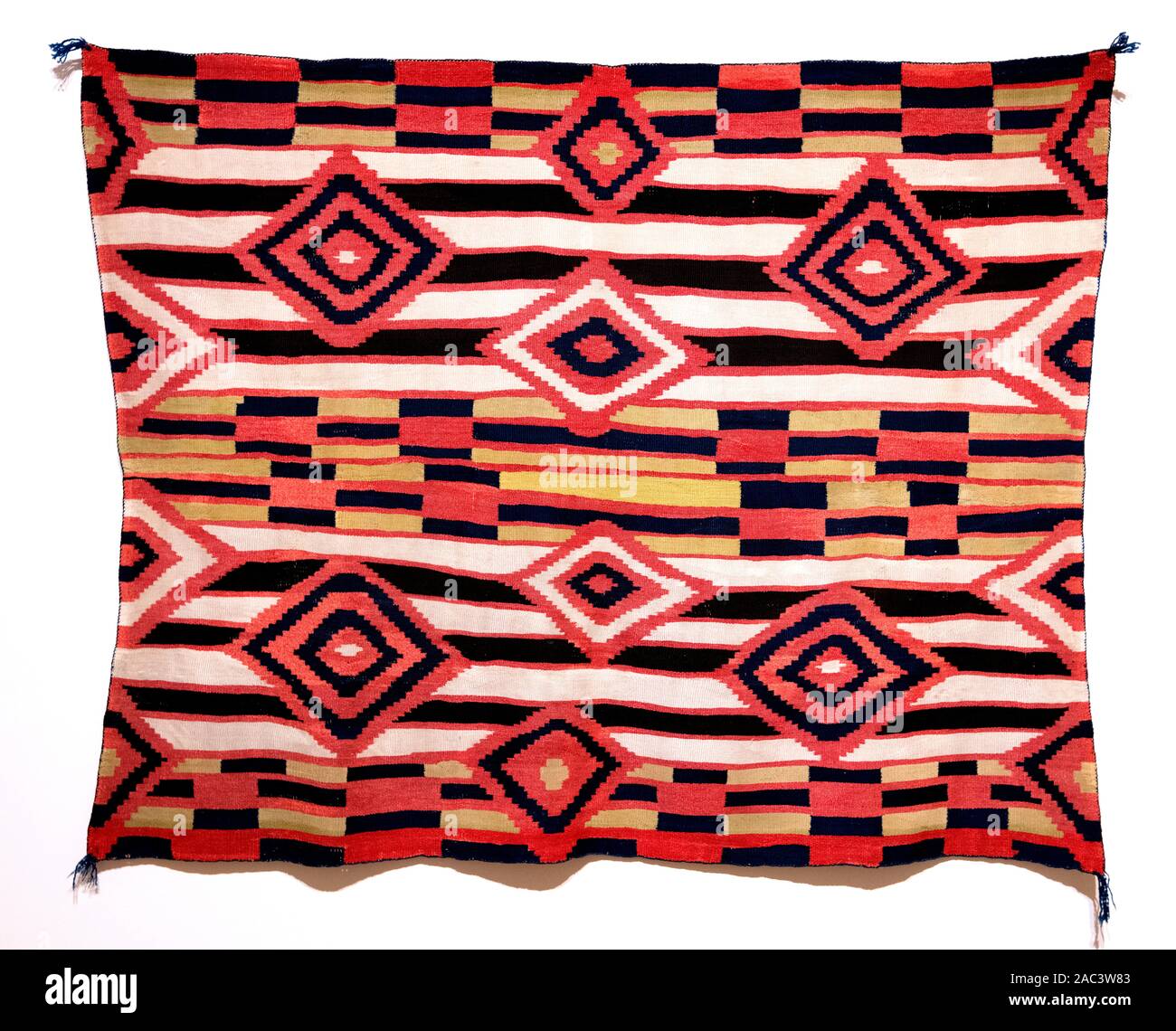 Navajo Textilien, dritte Phase Variante, c 1880. Native American Textile. Stockfoto