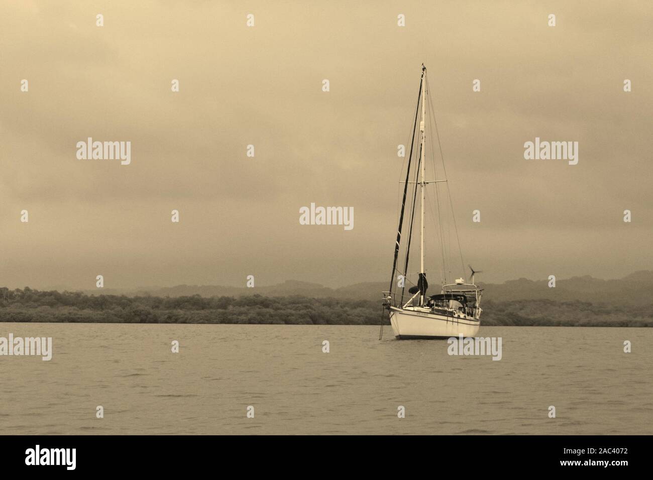 Segelboot in San Blas Stockfoto