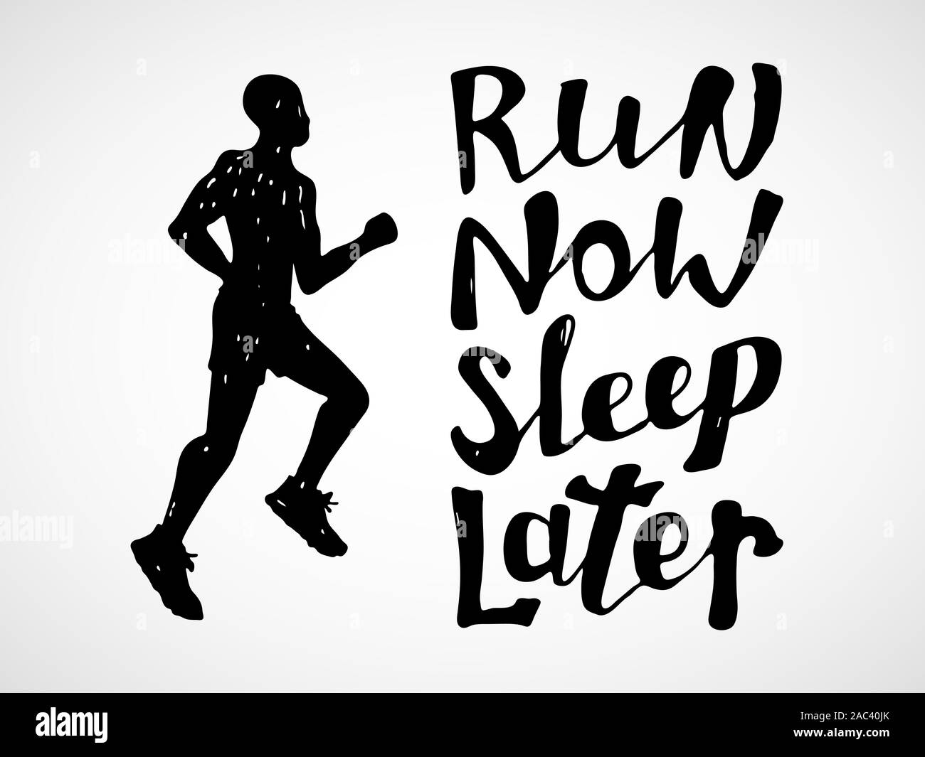 Running sport motivation poster banner Schwarzweiß-Stockfotos und -bilder -  Alamy