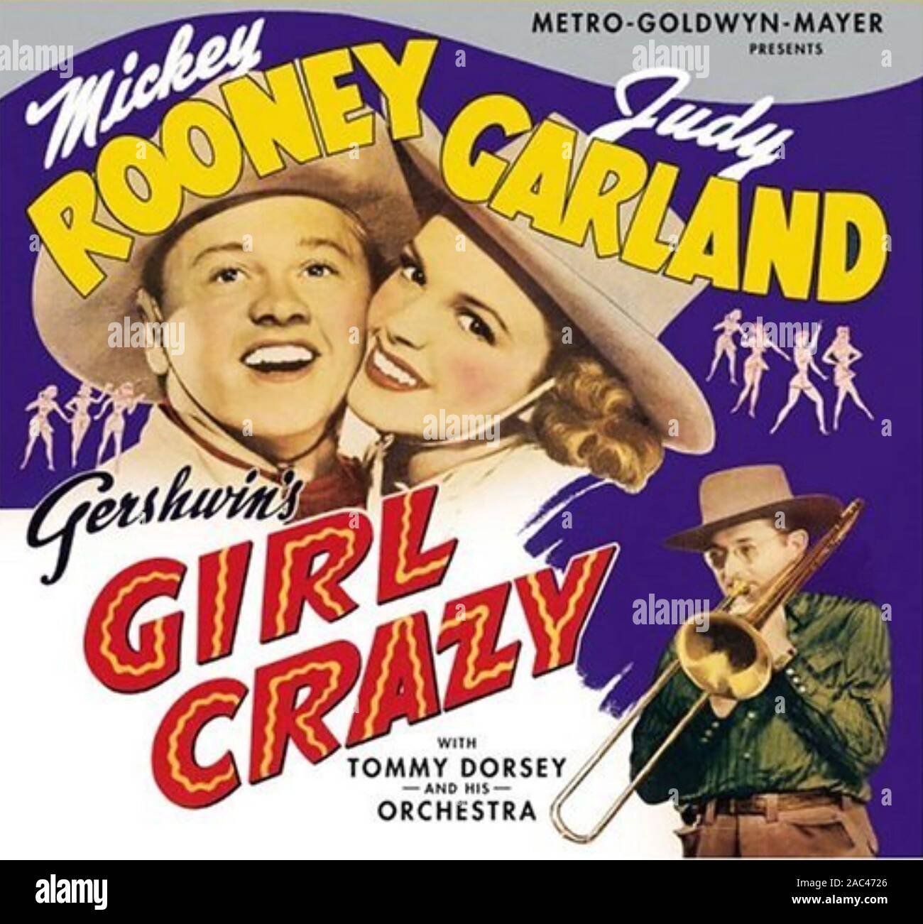 GIRL CRAZY 1943 MGM Film mit Judy Garland und Mickey Rooney Stockfoto