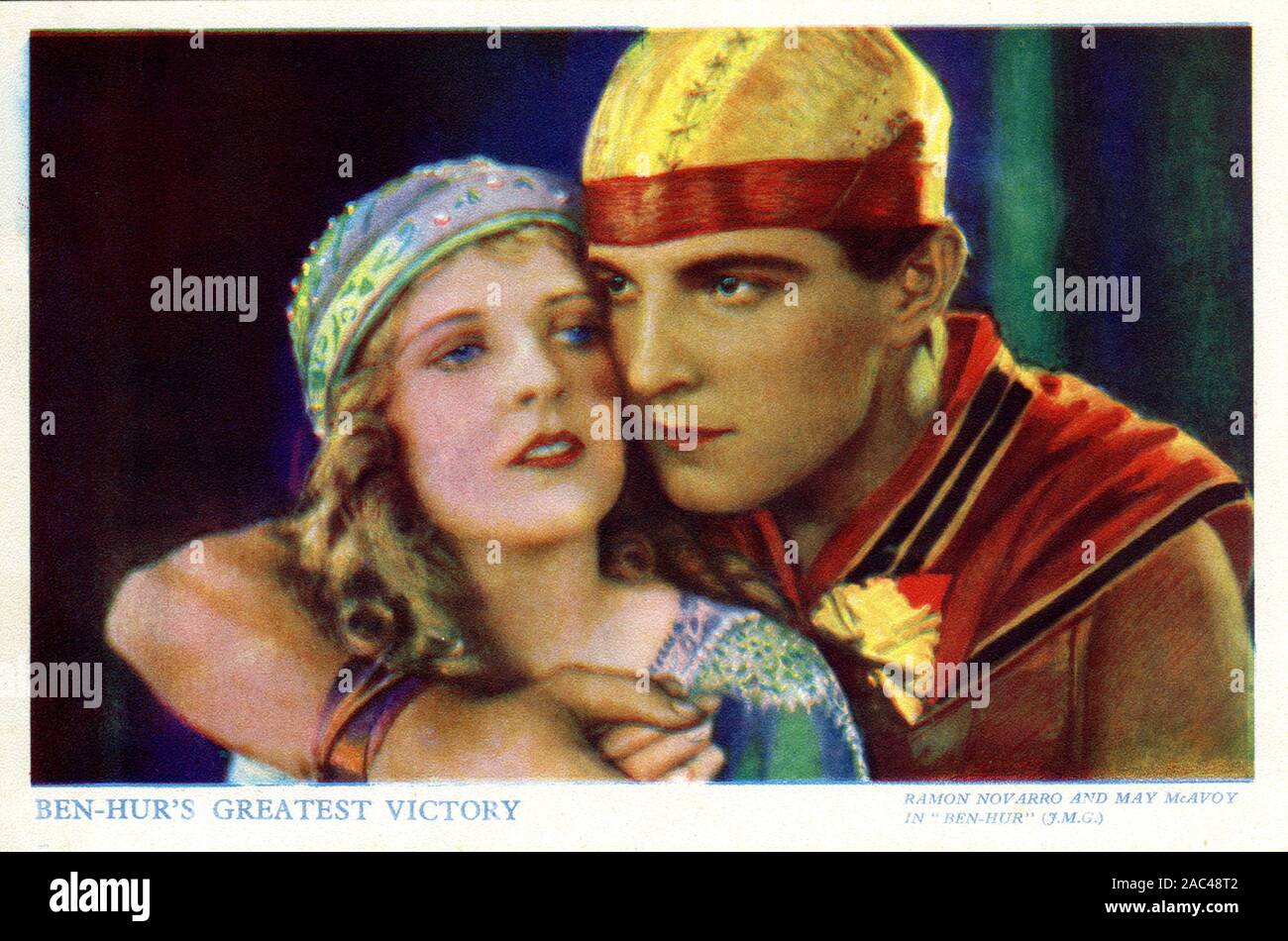 Mai McAvoy als Esther und Ramon Novarro als Ben-Hur Ben-HUR: A TALE DES CHRISTUS 1925 Regisseur Fred Niblo Roman General Lew Wallace Anpassung Juni Mathis Stummfilm Metro Goldwyn Mayer Stockfoto