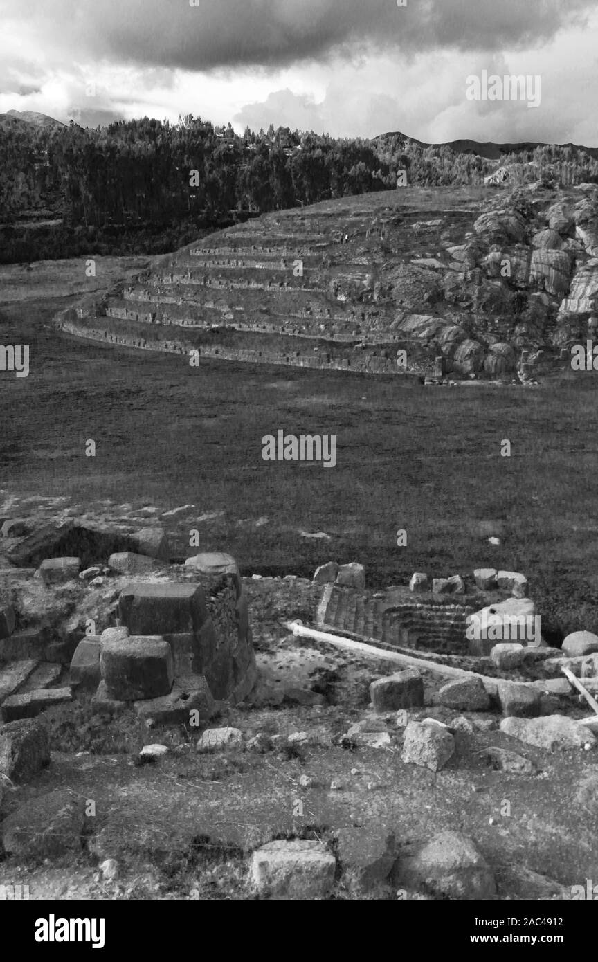 Landschaft und Detail Fotos in Cuzco und seine Umgebung. Stockfoto