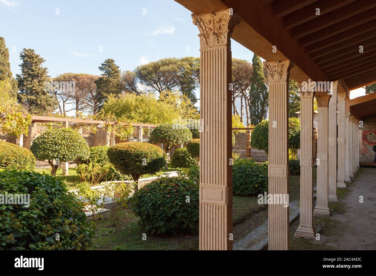 Praedia von Giulia Felice (städtische Villa Gebäude) von Pompeji (Pompei). Antike römische Stadt Pompeji, Provinz Neapel, Kampanien, Italien Stockfoto