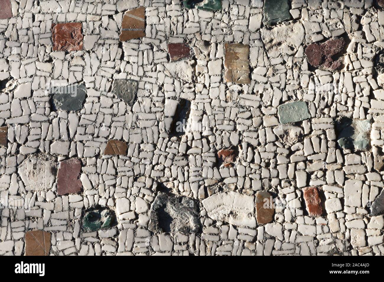 Ornamentale Mosaikboden, die in der Villa der Mysterien in Pompeji (Pompei). Antike römische Stadt Pompeji, Provinz Neapel, Kampanien, Italien Stockfoto