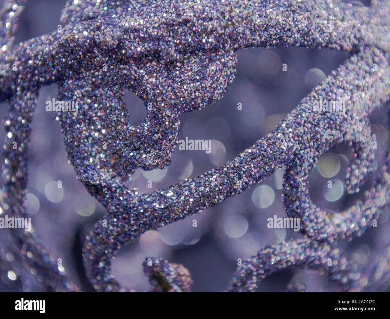 Nahaufnahme von abstrakten Weihnachten, Neues Jahr ornament Christbaumkugel, Makro Fotografie Stockfoto