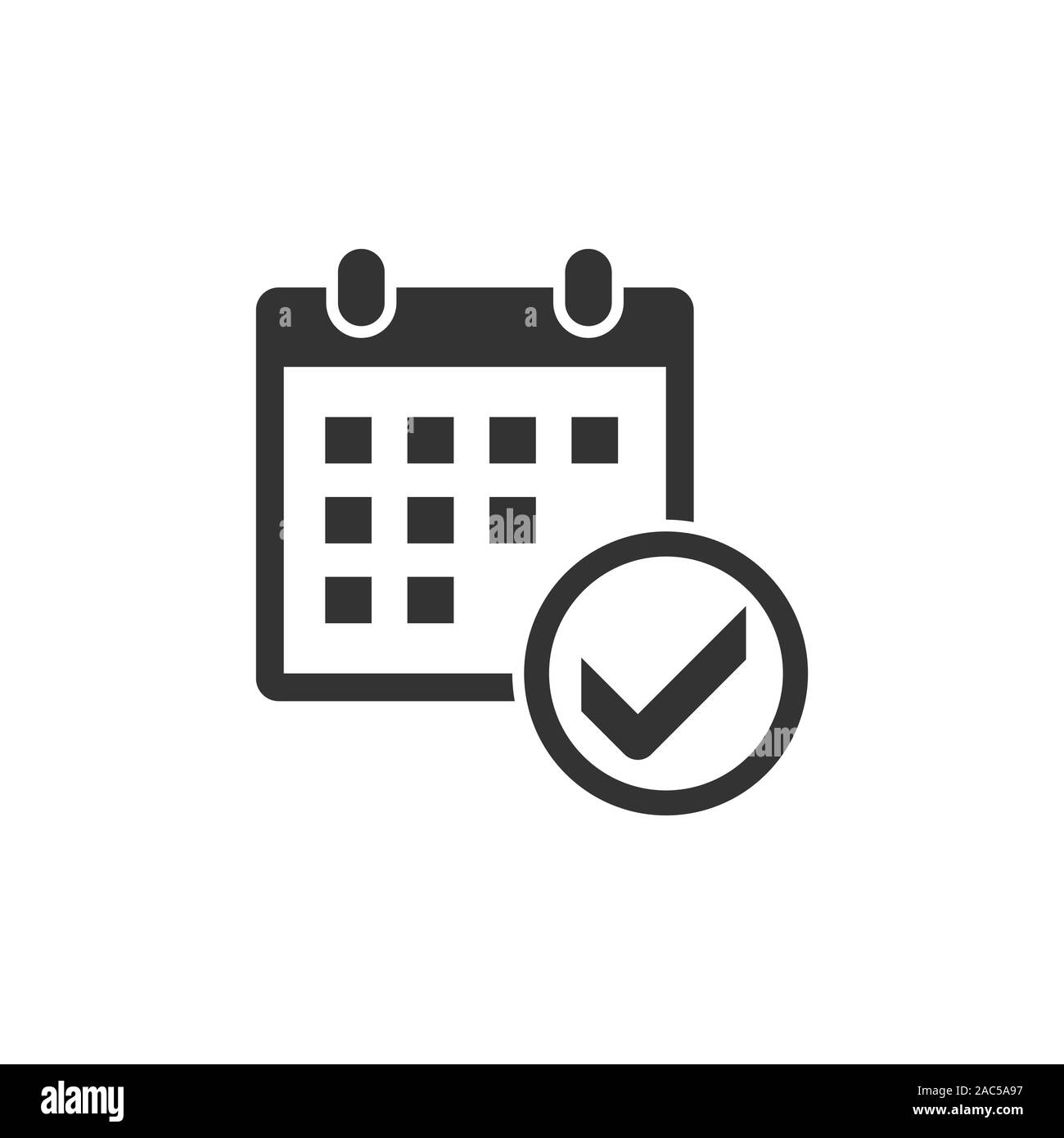 Symbol "Kalender" im flachen Stil. Agenda Vector Illustration auf weißem Hintergrund isoliert. Schedule Planner Business Konzept. Stock Vektor