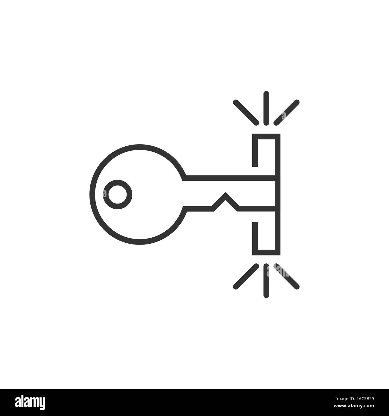 Schließfach-Symbol im flachen Stil. Vorhängeschloss passwort Vector Illustration auf weißem Hintergrund isoliert. Taste entriegeln. Stock Vektor