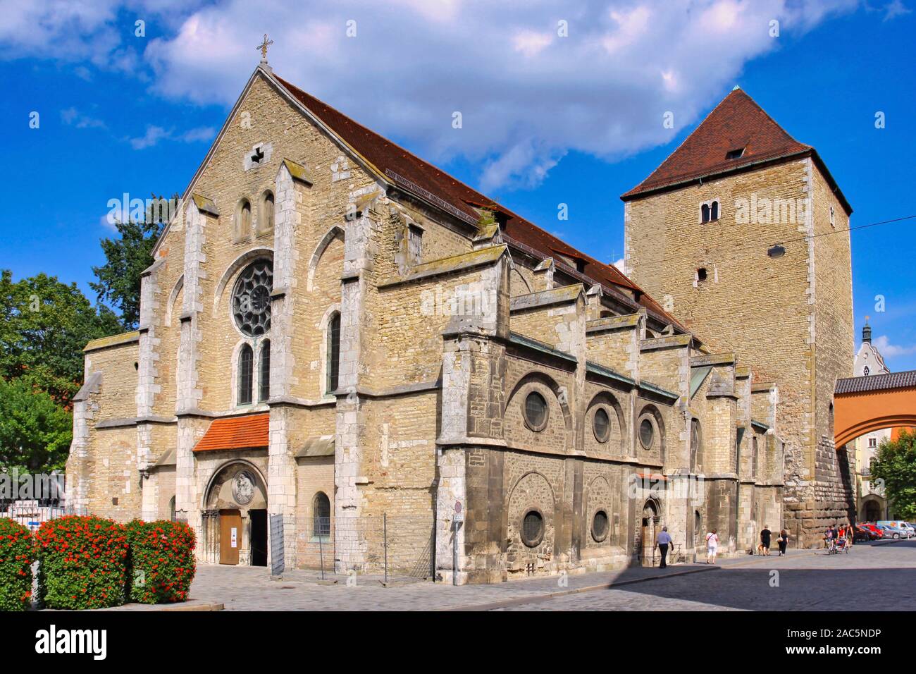 Ehemalige Kathedrale Pfarrkirche St. Ulrich, Diözesanmuseum, Regensburg, Oberpfalz, Bayern, Deutschland, Europa, 15. August 2009 Stockfoto