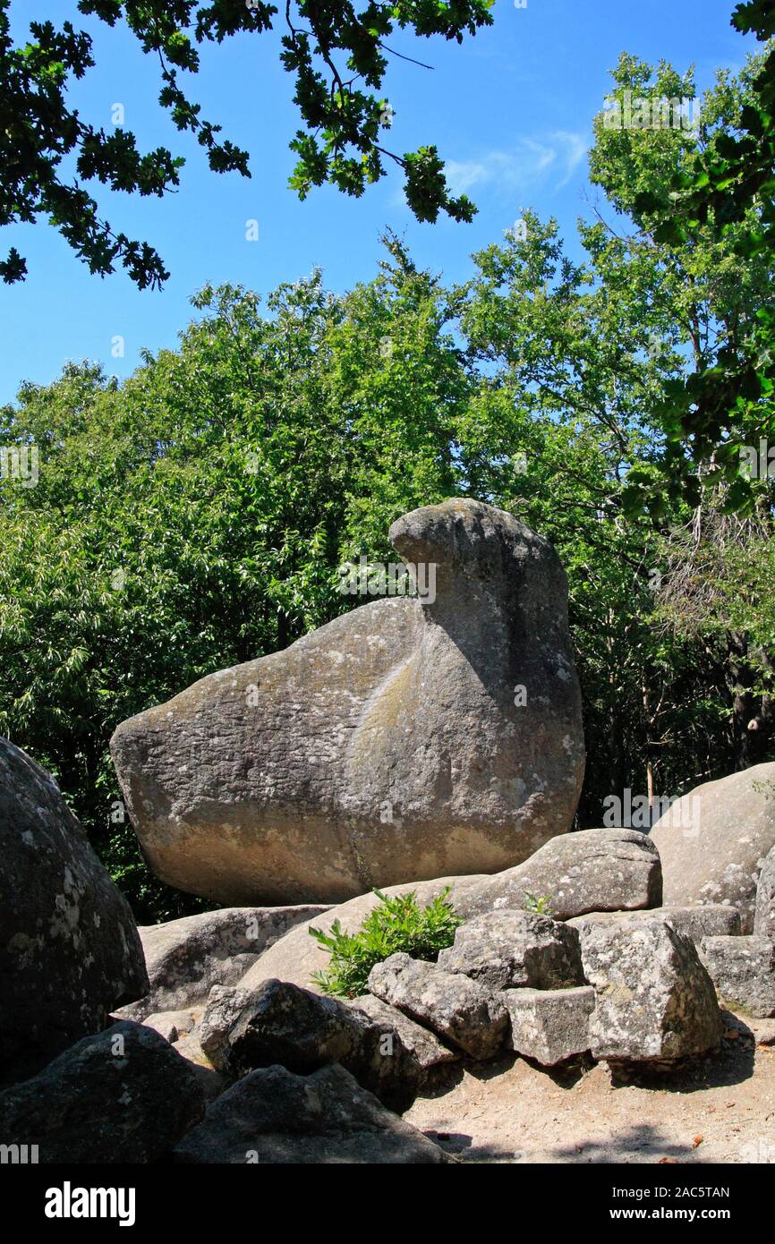 Die "Roc Gans' Cremaussel der Felsen in der Nähe von Barr, Haut Languedoc Regional Park, Royal Frankreich Stockfoto