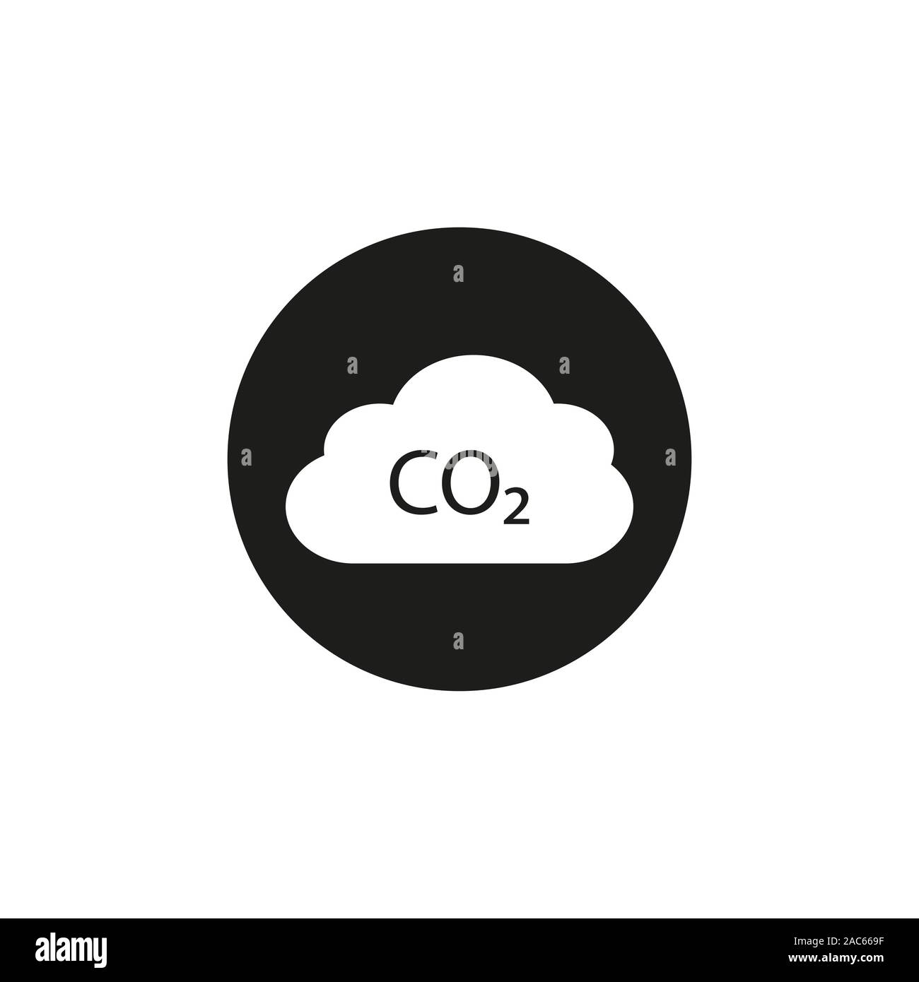 Kohlendioxid, Ökologie, Cloud-Symbol. Vector Illustration, flache Bauform. Stock Vektor