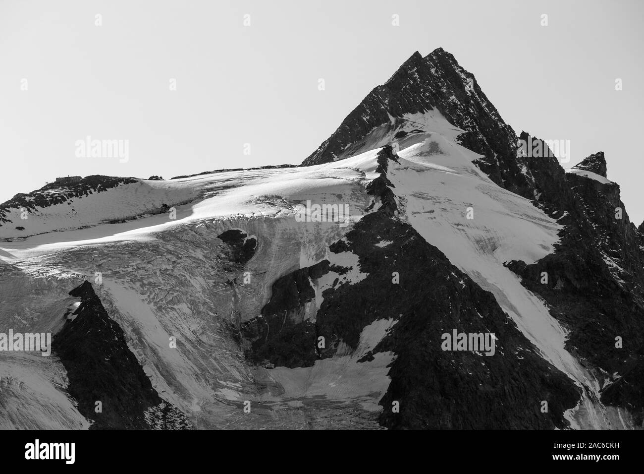 Die glocknergruppe Alpenmassiv; Großglockner Gipfel, Gletscher. Nationalpark Hohe Tauern. Kärnten. Österreichischen Alpen. Europa. Stockfoto
