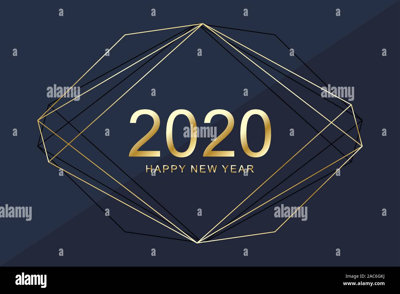 Frohe Weihnachten und guten Rutsch ins Neue Jahr 2020 Gruß-Karte. Moderne goldenen Hintergrund Vorlage für 2020 ein Frohes Neues Jahr. Modernes Design cover Vorlage Stock Vektor