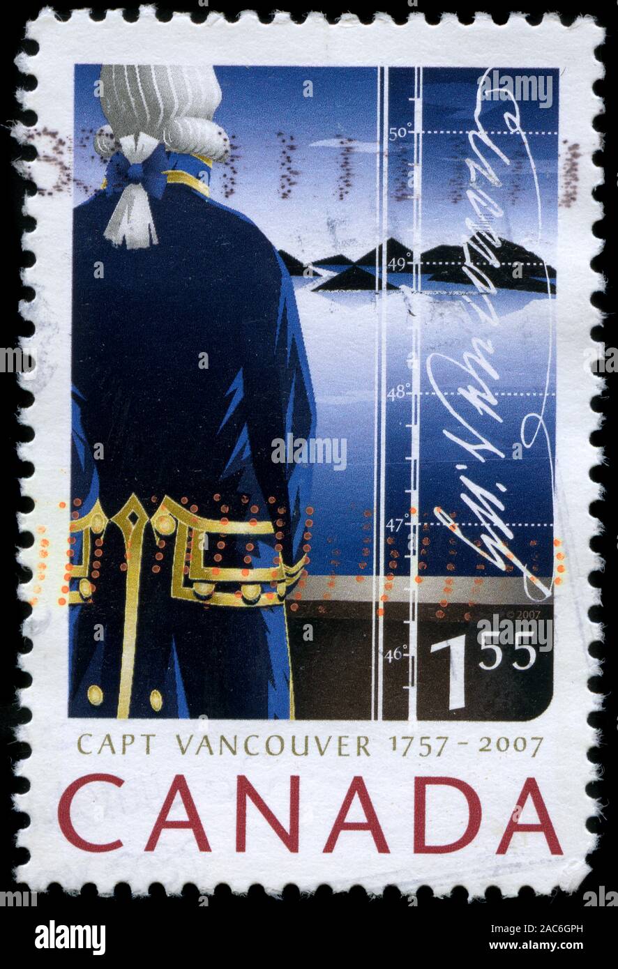 Kapitän George Vancouver Stockfoto