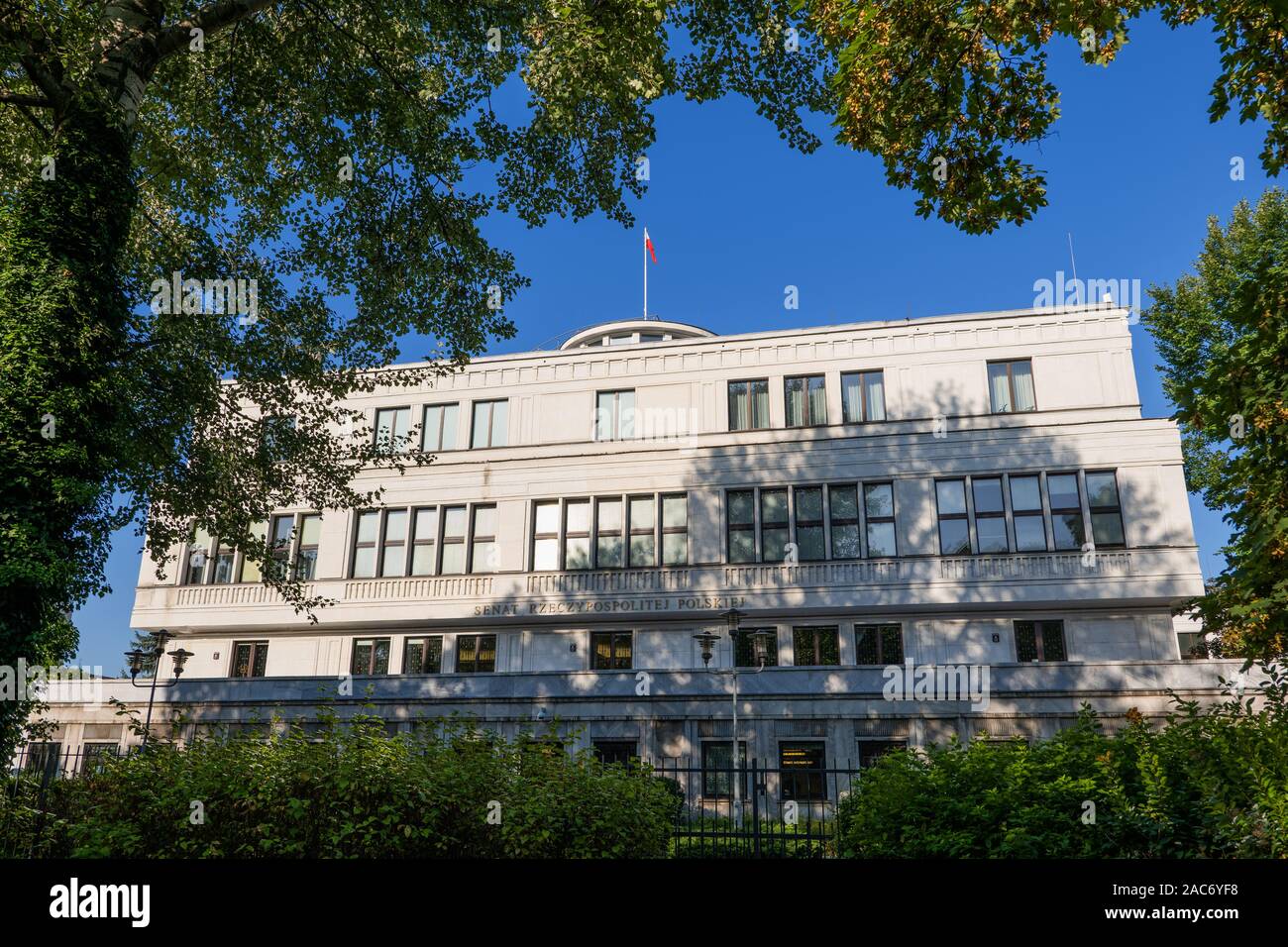 Der polnische Senat - Senat Gebäude Exterieur in Warschau, Hauptstadt Polens Stockfoto