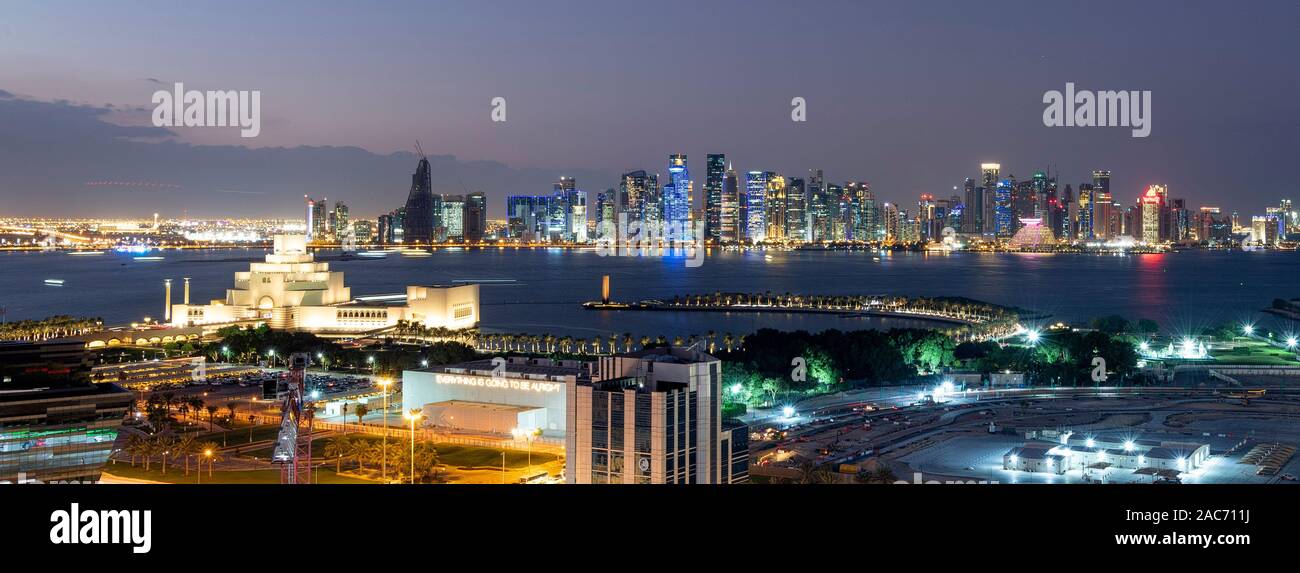 Luftbild des Museum für Islamische Kunst in Doha Stockfoto