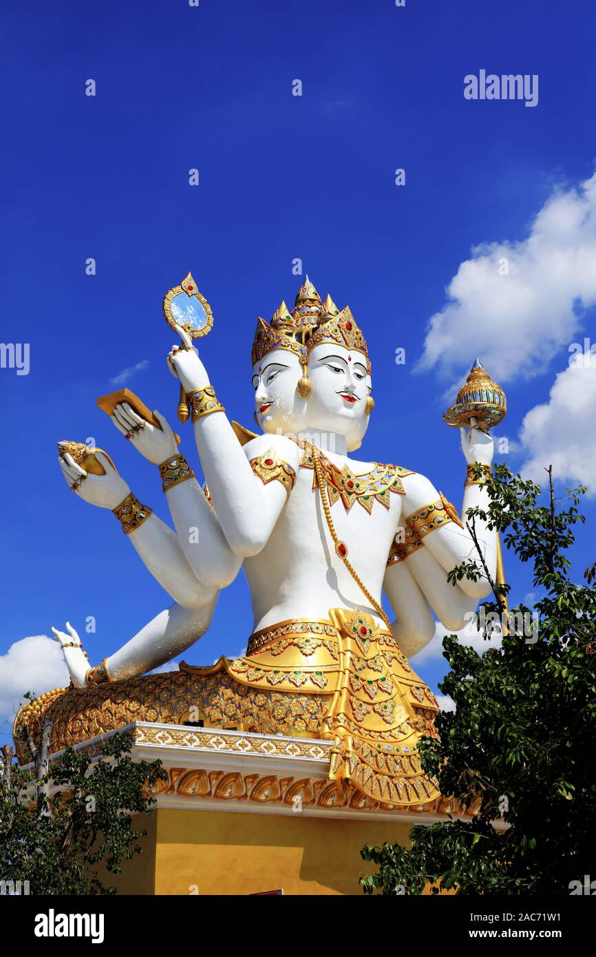 Buddha mit 4 Köpfe, Asien, Thailand, Chachoengsao Stadt, Brahma Stockfoto