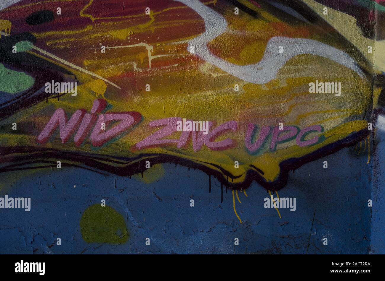 Detail der Graffiti malen Stockfoto