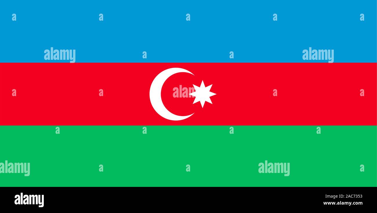 Nationalfahne, 1802 von Aserbaidschan Stockfoto