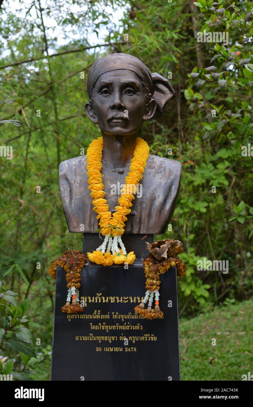 Thailaendischer Freiheitskaempfer, Denkmal in Chiang Mai, Stockfoto