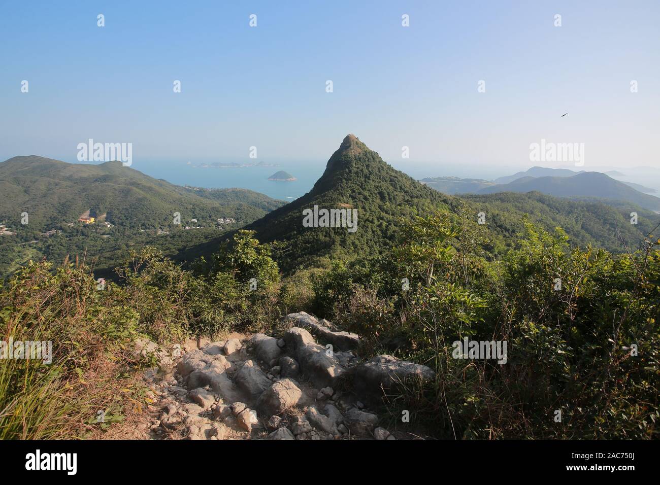 Hohe Junk-Peak, cler Water Bay Country Park in Hongkong Stockfoto