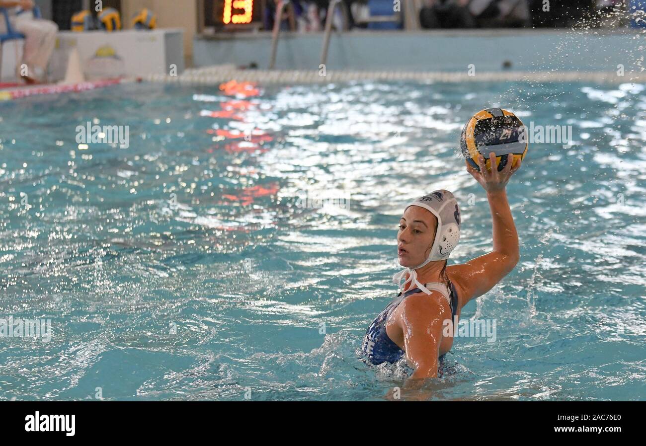 Catania, Italien. 1. Dez, 2019. Claudia marlettaduring Ekipe Orizzonte vs BVSC Zuglo, Wasserball EuroLeague Frauen Meisterschaft in Catania, Italien, 01. Dezember 2019 - LPS/Maria Angela Cinardo Credit: Maria Angela Cinardo/LPS/ZUMA Draht/Alamy leben Nachrichten Stockfoto