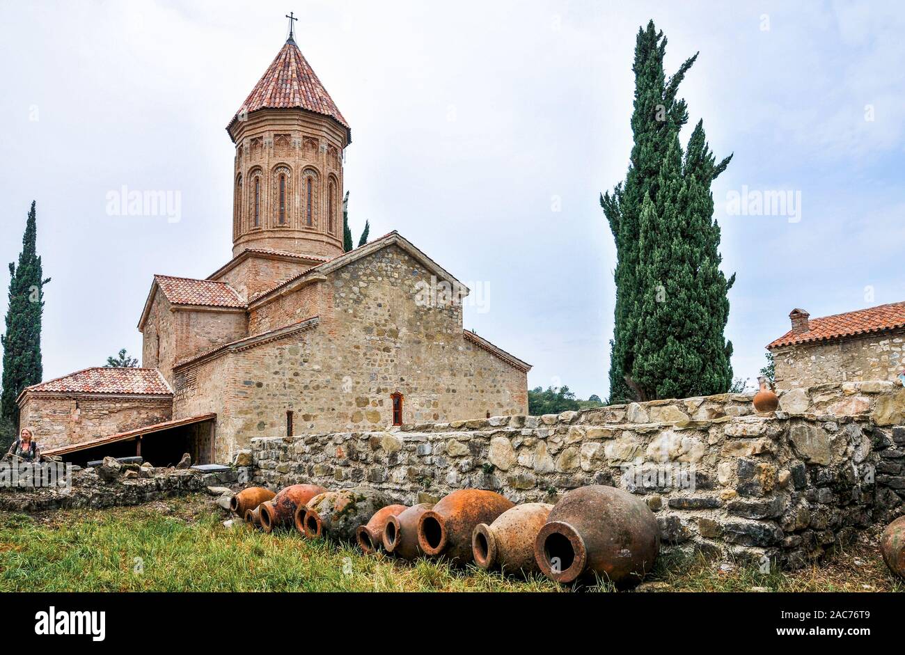 Ikalto Kloster, verwendet die Kvevri, Telavi, Georgien Stockfoto